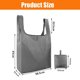 thumbnail image 4 of Paquete de 2 bolsas de compras reutilizables, bolsas grandes plegables para comestibles con bolsillo adjunto, bolsas reutilizables, lavables a máquina para compras en la cocina, 4 of 6