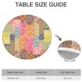 thumbnail image 6 of Pioneer Flower Floral Print Pattern Round Fitted Tablecloth with Elastic Edge,Dining Table Cover Waterproof,Outdoor Round Tablecloth for Camping,Dining,Indoor and Outdoor, 6 of 7