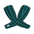 thumbnail image 1 of Balery Teal On Black Plaid Mangas Refrescantes para Brazos para Hombre y Mujer – Transpirables y Absorbentes de Humedad para Mujeres, Hombres y Niños, 1 of 7