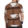 thumbnail image 2 of Wukai Coffee Cafe Cup Print Men's Short-Sleeved Mesh T-Shirt,Quick-Dry Short Sleeve Workout T-Shirt-6X-Large, 2 of 8