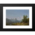 thumbnail image 2 of Heinrich Bürkel 14x11 Black Modern Framed Museum Art Print Titled - Garmisch, the Wetterstein Mountains Beyond, 2 of 5
