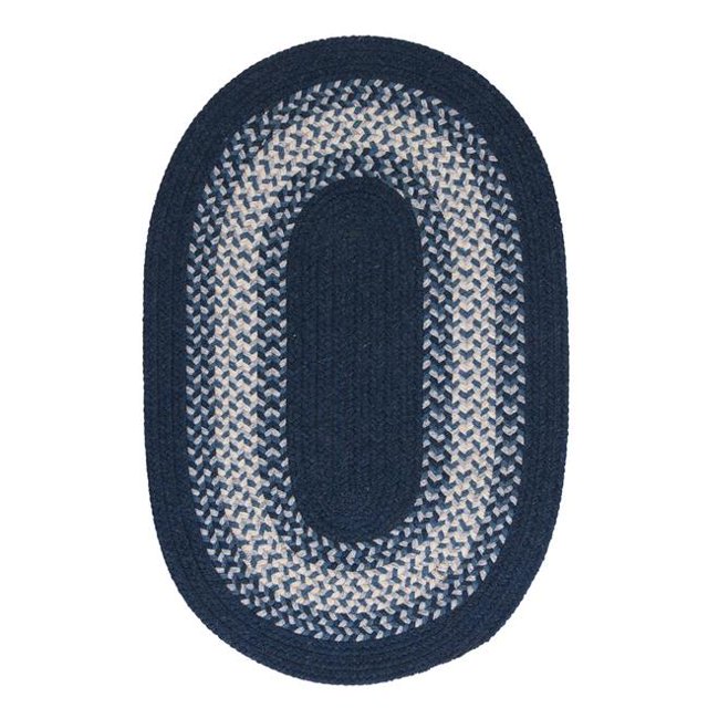Colonial Mills NG59R024X060 2 x 5 ft. North Ridge Wool-Blend Braided Rug, Navy