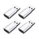 thumbnail image 5 of Adaptadores hembra USB 3.0 a tipo C Hugo Plata 4 Uds, 5 of 10