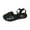 Black, variant on Women's Flat Sandals Strappy Open Toe Ankle Strap Comfortable Sandals Beach Summer Shoes