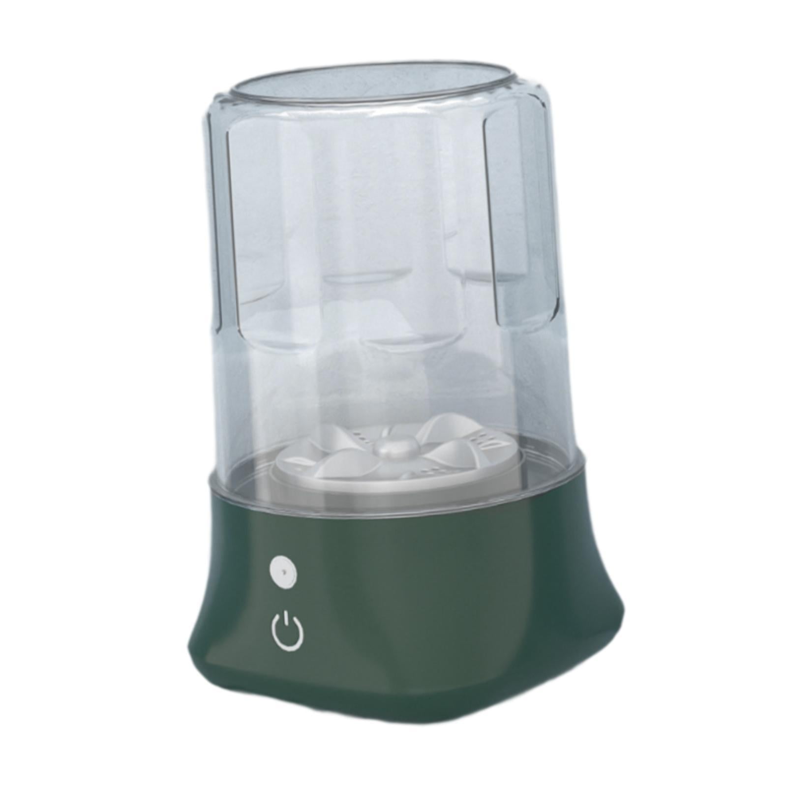 WeiLaiKeQi Portable Washing Machine Compact Small Washer USB Rechargeable Mini Laundry Cup 1L for Home Apartment Travel Dorm Small Items green