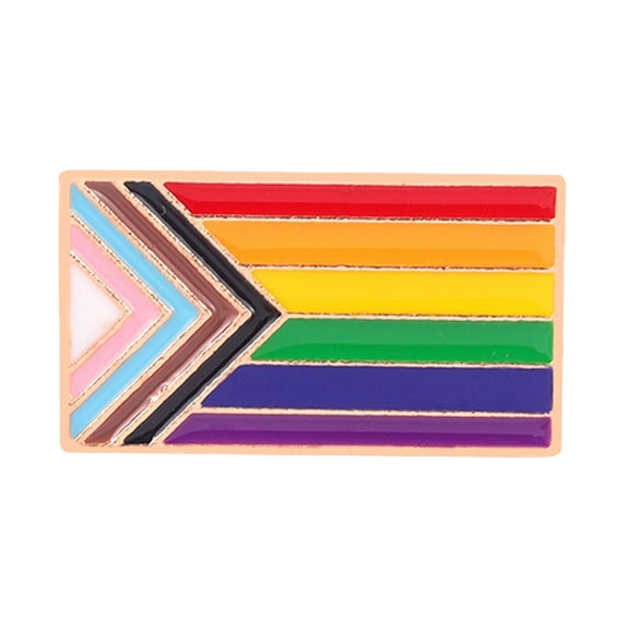 HOTYA Rainbow Pride Flag Pin LGBTQ Transgender Flag Enamel Pin - Lapel or Fabric Pin