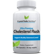 Cholesterol-Lowering All-Natural Ingredients Supplement - Flush Arteries Clean of Bad LDL Cholesterol - Support Heart Health & Improve Circulation - 60 Capsules