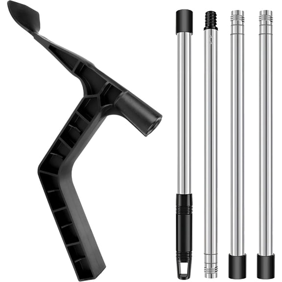 Gutter Cleaning Tools, Roof Gutter with Extendable Telescopic Pole, Detachable Roofing Cleaning Scraper Tool