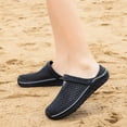 thumbnail image 2 of HNMKIU Mens Slippers Women Lightweight Garden Shoes Mules Unisex EVA Clogs Sandals for Summer Beach and Leisure Comfortable Casual Shoes for Men 01_Black,36, 2 of 7