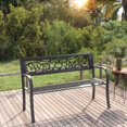 thumbnail image 1 of vidaXL Garden Bench 125 cm Steel Black, 1 of 5
