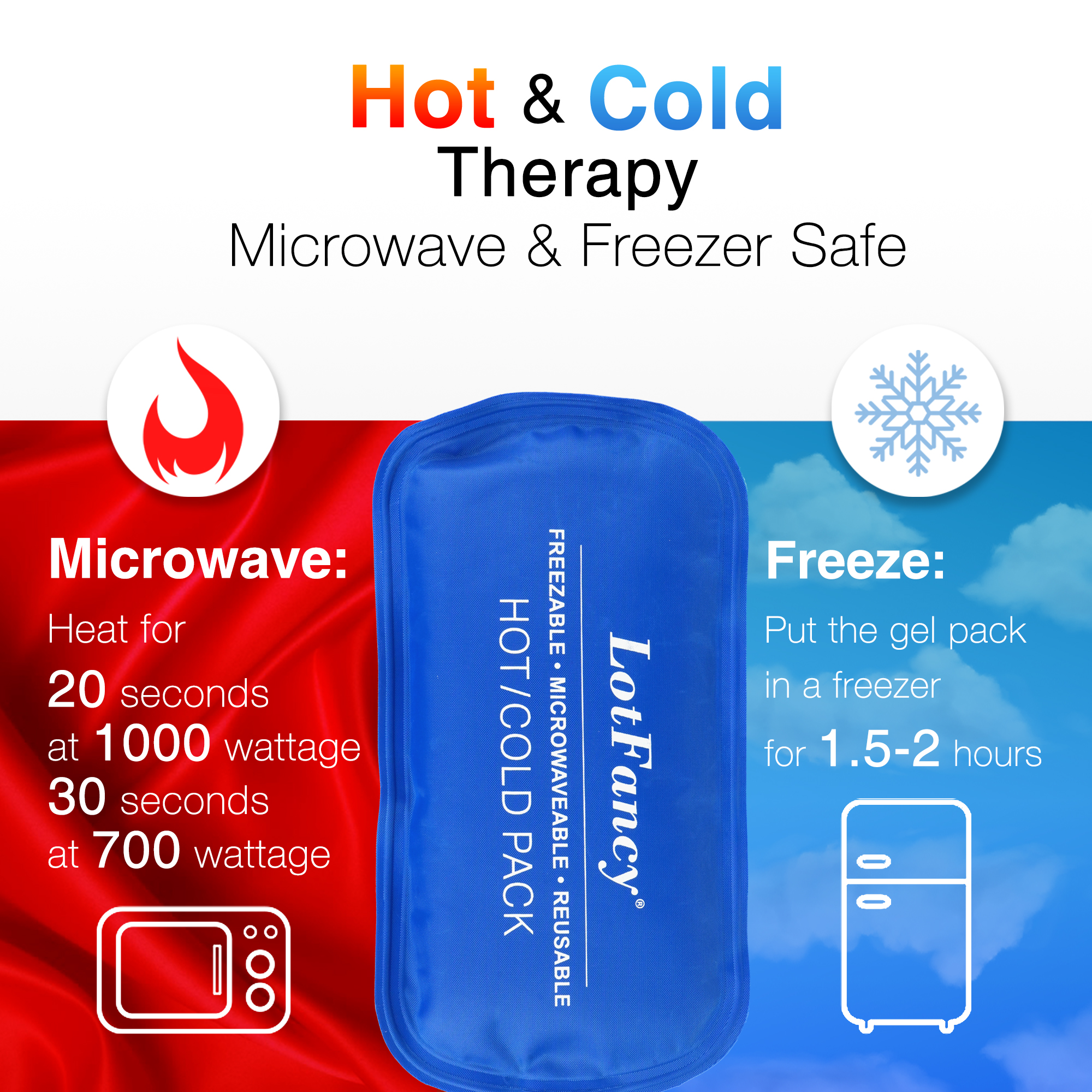 LotFancy Reusable Gel Ice Packs, 2-Pack photo 3