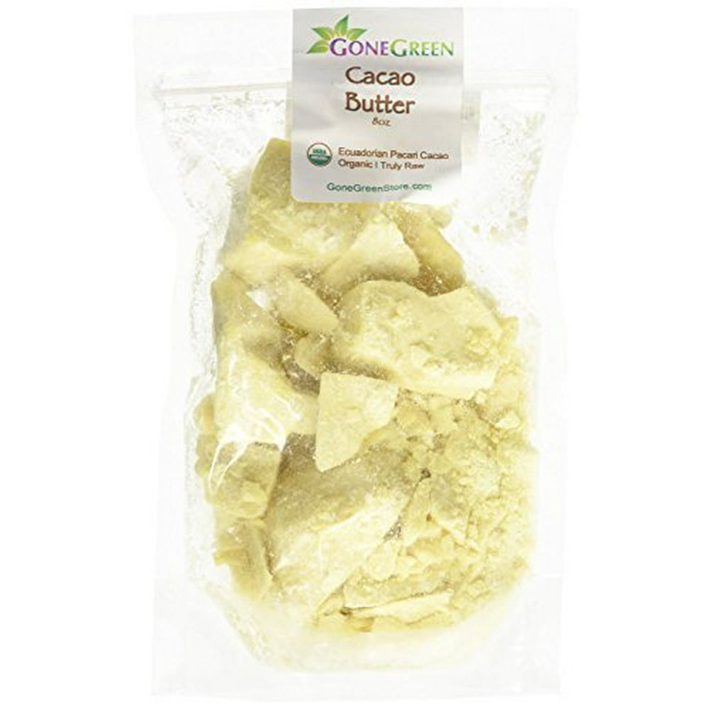 Raw Cocoa Butter 100 Pure 8oz ** SEALED BAG TO ENSURE FRESHNESS