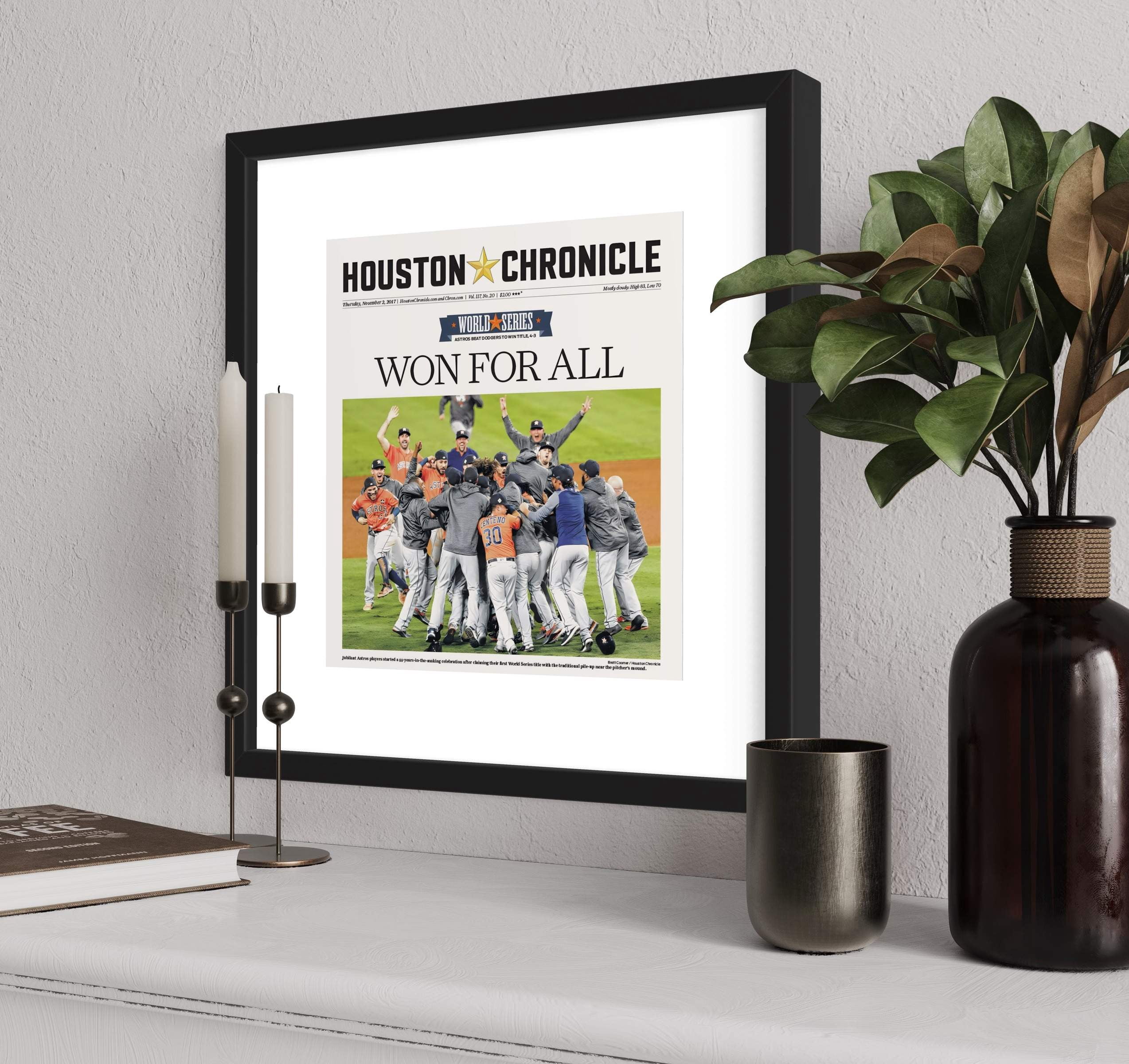 Black Newspaper Frame with Mat - Made to Display Media Measuring 11x12 inches