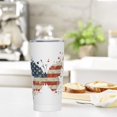 thumbnail image 4 of 20 Oz Insulated Tumbler with Lid and Straw, American Butterfly Vintage Flag Mom Dad Iced Coffee Stainless Steel Vacuum Insulated Tumbler Cup Travel Mug for Hot and Cold, 4 of 5