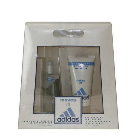 Adidas Moves 2 Pc. Gift Set ( Eau De Toilette Spray 1.0 Oz + Moisturizing Body Lotion 2.0 Oz ) for Women by Adidas