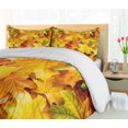thumbnail image 5 of Ambesonne Fall Duvet Cover Set, Wet Maple Leaves Nature, King, Multicolor, 5 of 6
