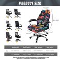 thumbnail image 7 of POLERO One Piece High Back Computer Chair Cover in Vibrant Butterfly Pattern, Brushed Elastic Breathable Fabric Slipcover for Small Business Office Gaming Chairs, 7 of 7