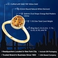 thumbnail image 2 of Gem Stone King 10K Yellow Gold Oval Orange Red Madeira Citrine and Diamond Women Engagement Ring (1.10 Cttw, Gemstone Birthstone, Available in Size 5, 6, 7, 8, 9), 2 of 6