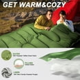 thumbnail image 6 of SUNOYAR Sleeping Bag, Waterproof Portable Sleeping Bags for Adults with Compression Sack for All Season Camping, Hiking, Tent, Travel, Green, 6 of 9