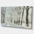 thumbnail image 2 of Winter Road in Dense Foggy Forest - Large Forest Canvas Art Print, 2 of 4