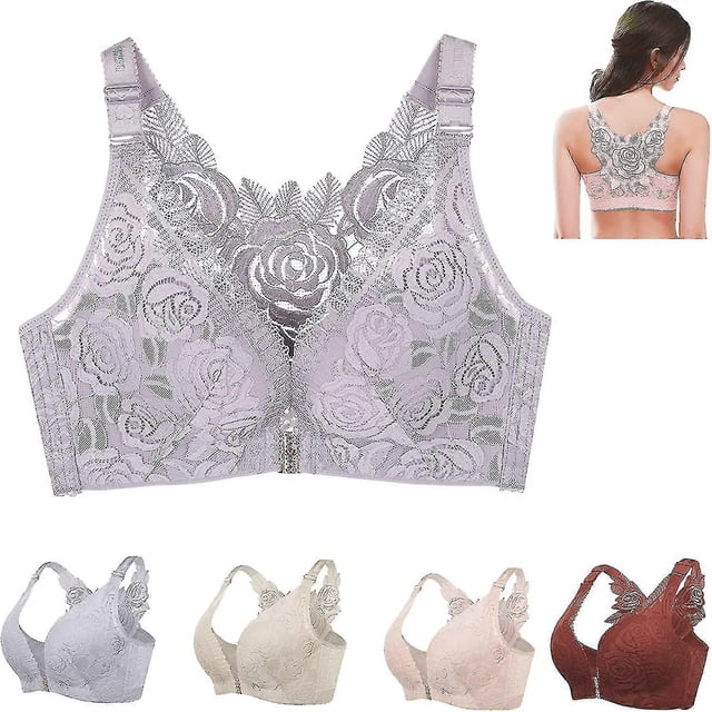 Sujetador Floral Secrets Comfort Rose, sujetador push-up Comfort Rose Lift, sujetador sin aros y sin costuras con cierre frontal.