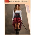 thumbnail image 4 of Disfraz de pirata Verceco Renaissance, camisa, falda y corsé, conjunto S, 4 of 9