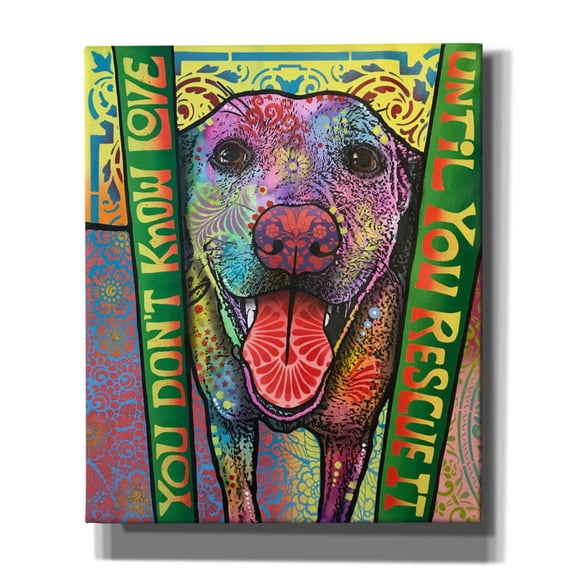 Epic Graffiti 'You Don't Know Love' by Dean Russo, Giclee Canvas Wall Art, 20"x24"