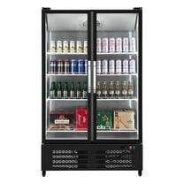 KFFKFF Commercial Merchandiser Refrigerator 2 Glass Doors 26.69 Cu ft , Display Beverage Cooler Merchandiser