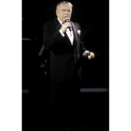 - Frank Sinatra performing on stage at Radio City Music Hall in New York City Photo Print