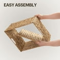 thumbnail image 4 of CHOSHOME 2 PACK Water Hyacinth Storage Baskets Wicker Cube Baskets 14.5“x 12.5"x 10.75", 4 of 7