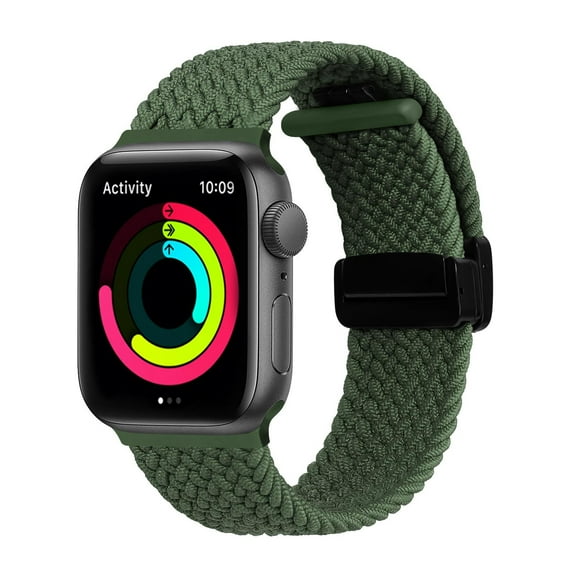 LEIXIUER Nylon Braided Solo Loop Strap for Apple Watch Bands Ultra 49mm 44mm 45mm 40mm 41mm 42mm Women Men, Adjustable Elastic Sport Loop Magnetic Bands Wristbands for iWatch Series 8 7 SE 6 5 4 3 2 1