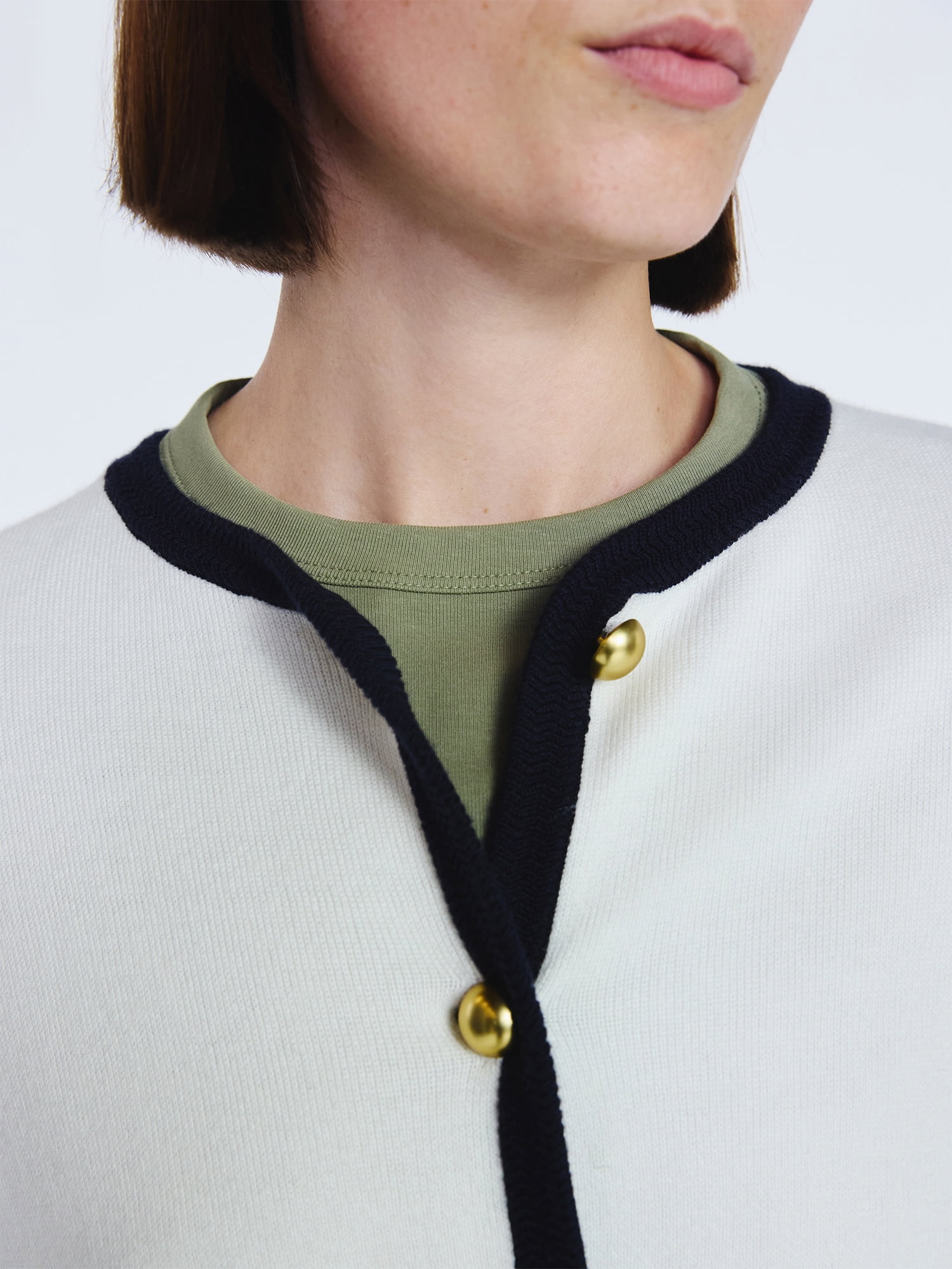 Free Assembly Women's Tipped Patch Pocket Cardigan Sweater, Lightweight, Sizes XS-XXL