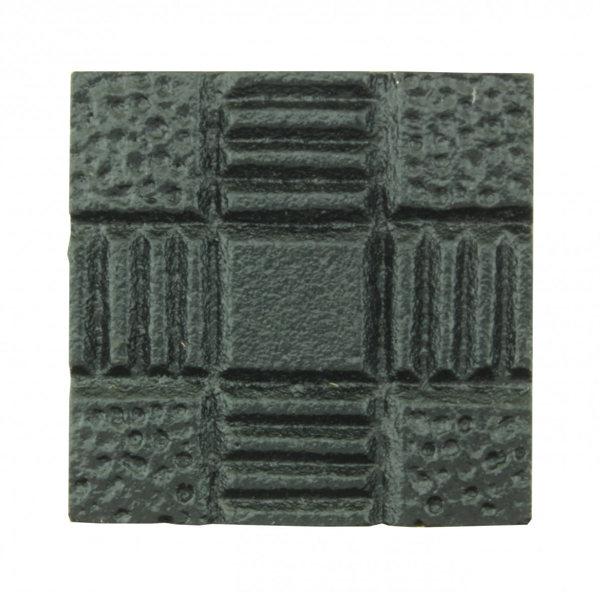 Renovators Supply Black Square Wrought Iron Cabinet Knob Pull Decorative Aztec Rust Resistant Vintage Metal Knobs for Kitchen Cabinet or Drawer Handles w/Screws Pack of 4