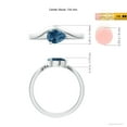 thumbnail image 5 of ANGARA Natural East-West Pear London Blue Topaz Wave Shank Solitaire Ring in 14K White Gold for Women (Size-7x5mm) | November Birthstone Jewelry for Women | London Blue Topaz Ring (Ring Size - 10), 5 of 10