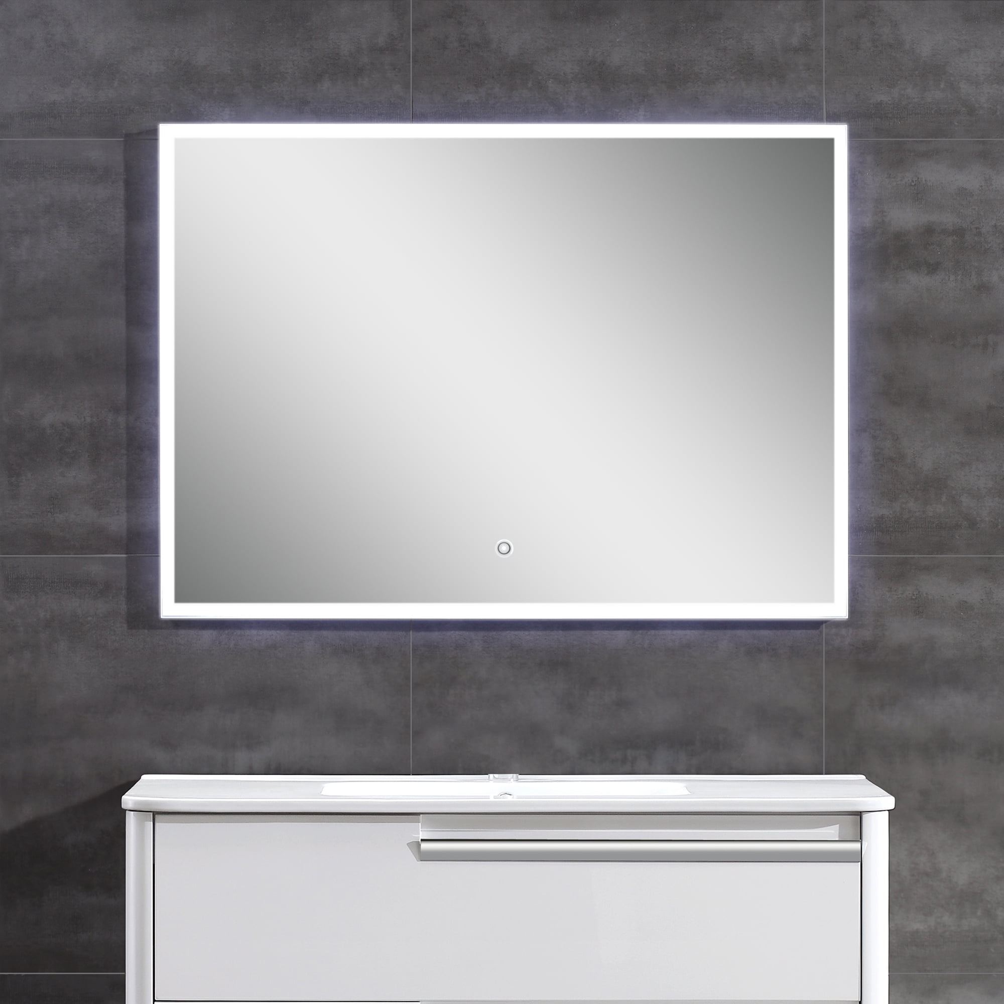 OVE Decors Saros 39 in. Rectangular Frameless Lighted LED Bathroom