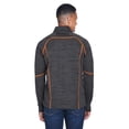 thumbnail image 2 of North End 88697 Men's Flux Mélange Bonded Fleece Jacket-Carbon/ Orange Soda-5XL, 2 of 3