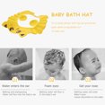 thumbnail image 4 of WHAMVOX 2Pcs Yellow EVA Waterproof Baby Shower Caps for Children Bathing Accessories 11.8x11in, 4 of 6