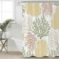 thumbnail image 2 of Sage Green Coastal Shower Curtains for Bathroom Waterproof Fabric Bath Curtains Decor Bath Tub Curtain Coral Ocean Marine Modern Sea Decorative Shower Curtain Sets with 12 Hooks, 72x72 Inch, 2 of 6