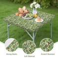 thumbnail image 4 of Green Bigfoot and Tree Pattern Square Fitted Tablecloth with Elastic Edge,Square Table Cover,Washable Elastic Table Cover for Home Kitchen Party Decor 34"x34", 4 of 6