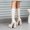 Beige, variant on Women's Platform Knee High Boots Square Toe Chunky Heel Long Stretch Boots With Side Zipper