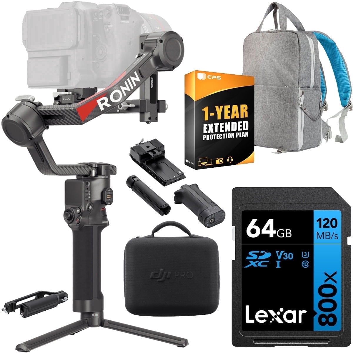 DJI RS 4 Pro Gimbal Bundle with 64GB Warranty and Backpack