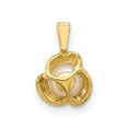 thumbnail image 4 of Auriga 14k Yellow Gold 4-5mm Round White FWC Pearl Flower Pendant for Women(L- 12.6mm, W- 8.25mm), 4 of 7