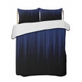 thumbnail image 2 of Navy Blue Black Ombre King Size Down Alternative Comforter, Lightweight Comforter Quilt Bedding Set with Pillow Shams Modern Abstract Striped Gradient All Seasons Bed Comforter Duvet Insert 96"x106", 2 of 7