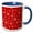 Blue/White, variant on 3drose, White Snowflakes Red Background, 15oz Mug