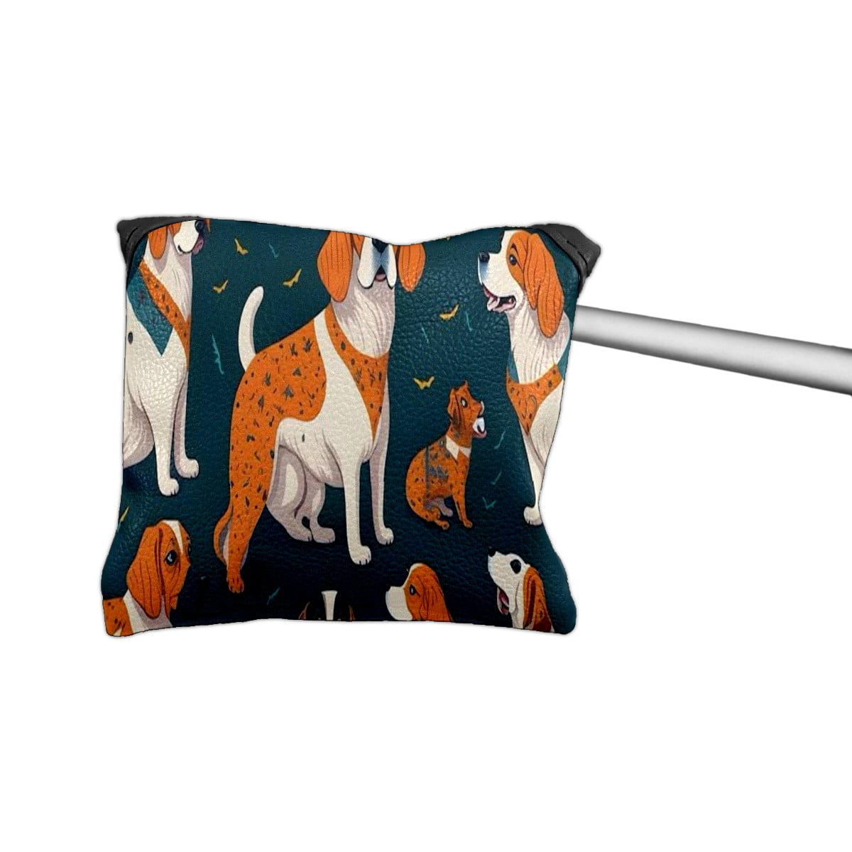 Golf Mallet Putter Cover Premium Leather Golf Putter Head Cover with Magnetic Closure, Golf Cover for Men and Women Puppy Pattern