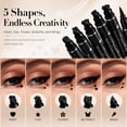 thumbnail image 3 of MODANU Double-headed Liquid Eye Stamp Pen Set of 6, Black Eye Pencil Eye Stencil, Star Moon Heart Eye Stamp Eye Face Makeup for Women and Girls, 3 of 6