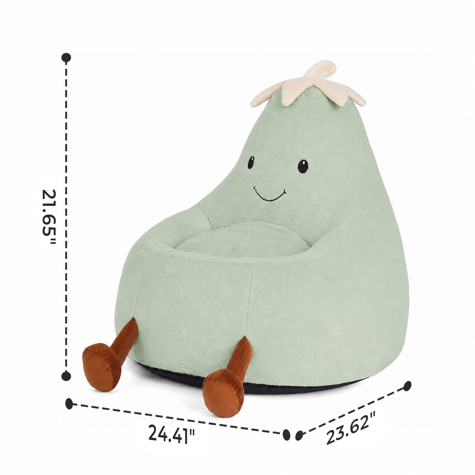 Alvantor Kids Bean Bag Chair, Stuffed Toddler Couch with Artificial Rabbit Fur Cover for Teens & Kids, Comfy Lazy Sofa Chair for Reader, Living Room, Bedroom