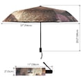 thumbnail image 3 of Alpaca with Rose Compact Sun Umbrella Windproof Travel Umbrellas for Rain Strong Portable UV Protection, 3 of 8