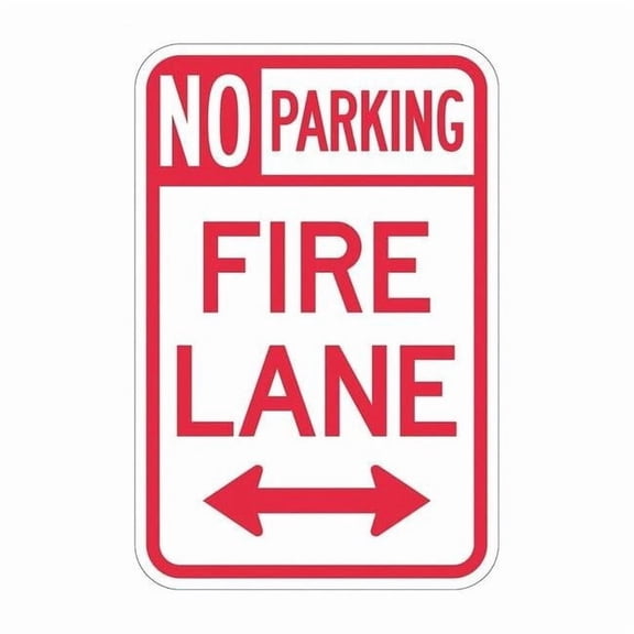 Lyle No Parking Fire Lane Sign,18" x 12" T1-2857-DG_12x18