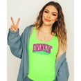 thumbnail image 2 of Drinkin Weather Tank Top for Women Cute Summer Drinking Sleeveless Tee for Adults Neon Green Tank Top XX-Large, 2 of 5